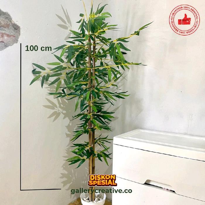 pohon bambu artificial tinggi- hiasan pohon bambu palsu - pohon sri rejeki hiasan bunga rumah daun