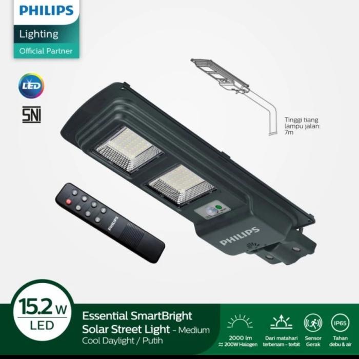 NEW LAMPU JALAN PJU LED SOLAR CELL PHILIPS BRC010 ALL IN 1 STREETLIGHT