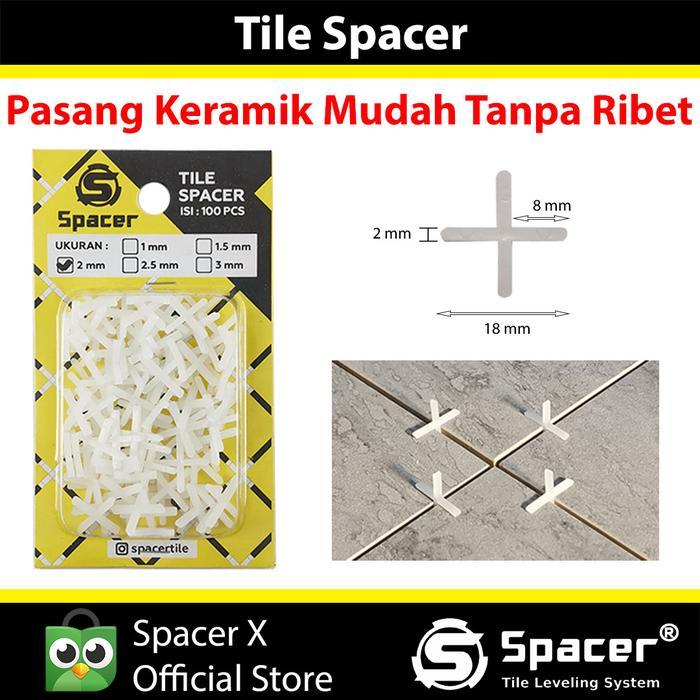 "New" Tile Spacer 2mm/ Cross / nat Keramik