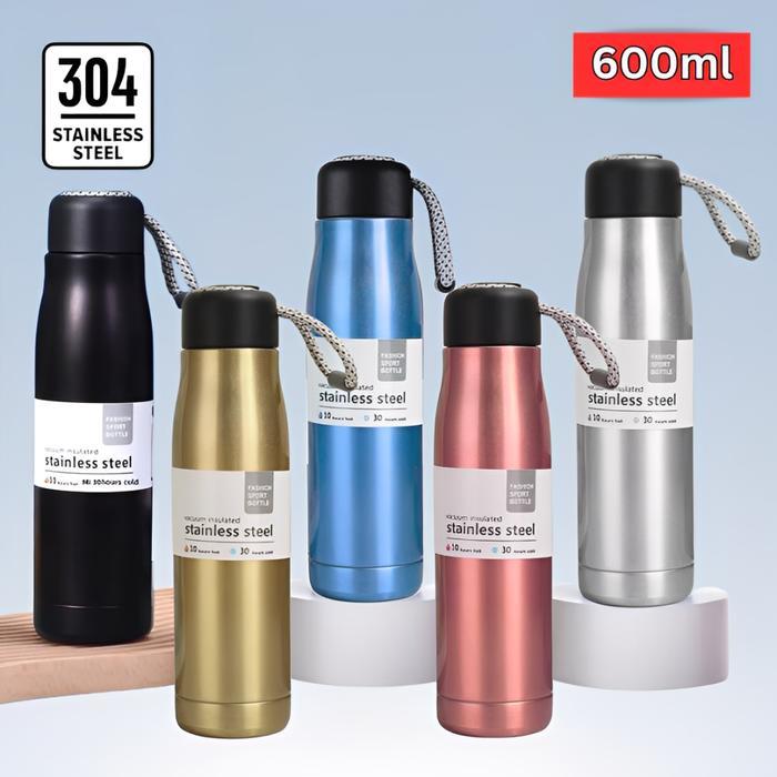 BOTOL AIR MINUM STAINLESS 600ML / TUMBLR DOFF / TUMBLER TAHAN PANAS DAN DINGIN / TUMBLR MINUM SPORT