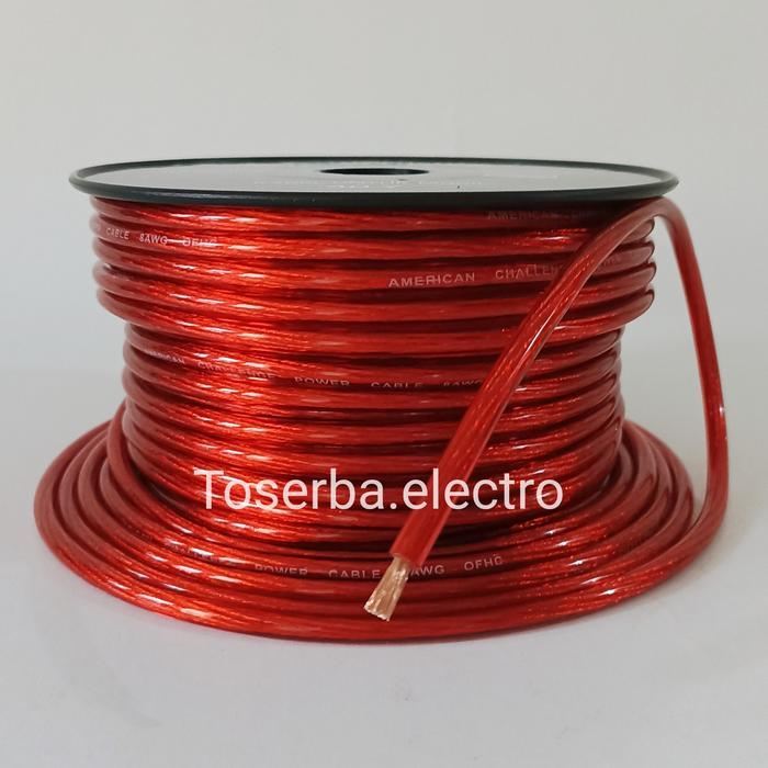 "New" Kabel 8 AWG Setrum Power Aki Ground 8awg audio mobil Jual Meteran