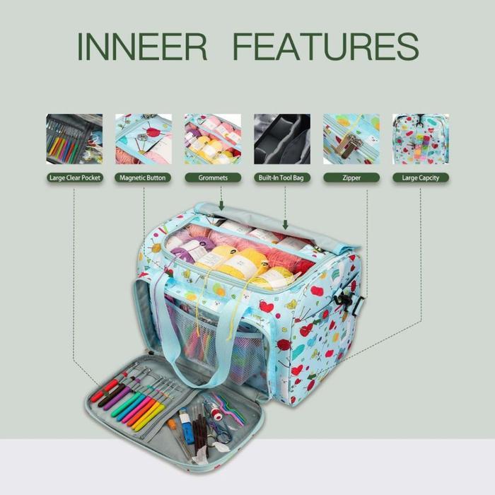 Aneka - Tas Benang Rajut / Crochet Knitting Yarn Storage Bag Large / Besar Populer