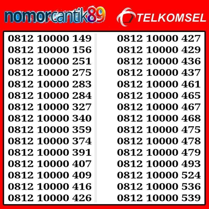 Nomor Cantik Telkomsel Simpati Seri 1000 Support 5G