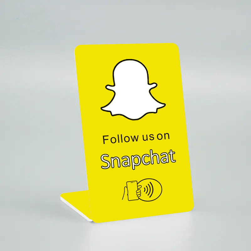 Snapchat NFC Stand Google Reviews NFC Stand Table NTAG215 NFC Google Review Display NFC Card