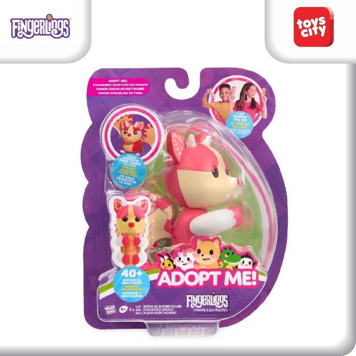 Murah Terbatas Fingerlings x Adopt me Strawberry Shortcake BAT Dragon New 2024 REACTS to Touch 40+