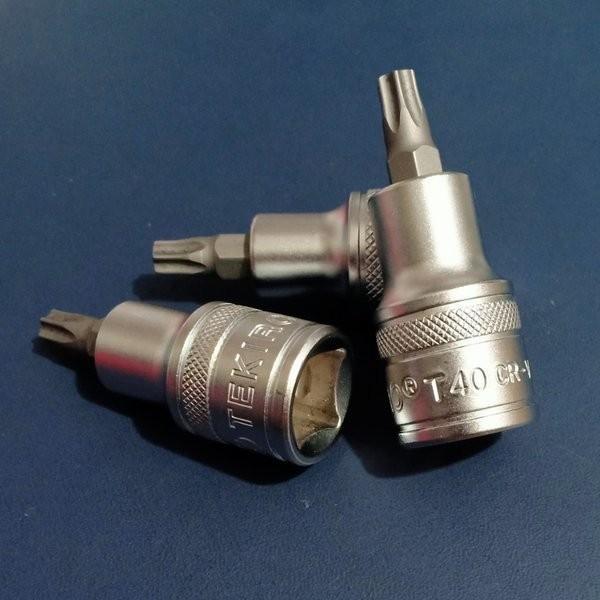 "New" TEKIRO Kunci Mata Sok Socket Shock L Bintang T40 / Star Bit Socket T 40/KUNCI SOCK BINTANG