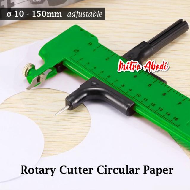 Alat Potong Lingkaran Bulat Kertas Kompas Circular Rotary Cutter Paper