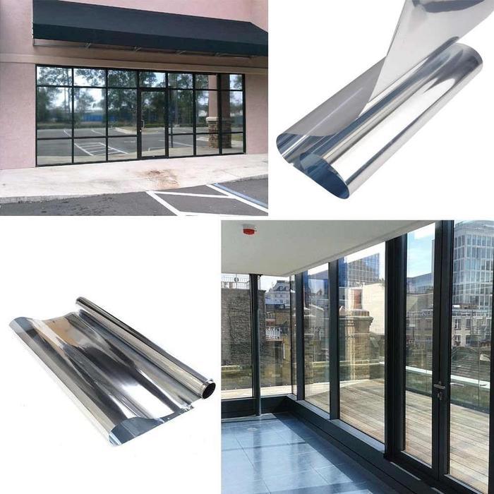 Ready Roll Kaca Film One Way Silver Reflective SUNPROTECT Untuk Rumah Gedung Kantor SPARTA Mirror