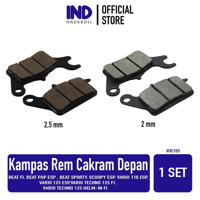 ORIGINAL Kampas-Kanvas Rem Depan-Cakram-Discpad-Diskpad Beat FI-Pop-Sporty Ready stok