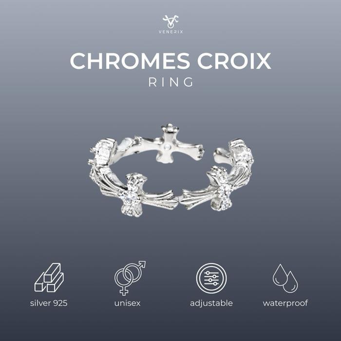 S925 CHROMES CROIX RINGS CINCIN ALLSIZE ADJUSTABLE PREMIUM MEWAH ELEGANT