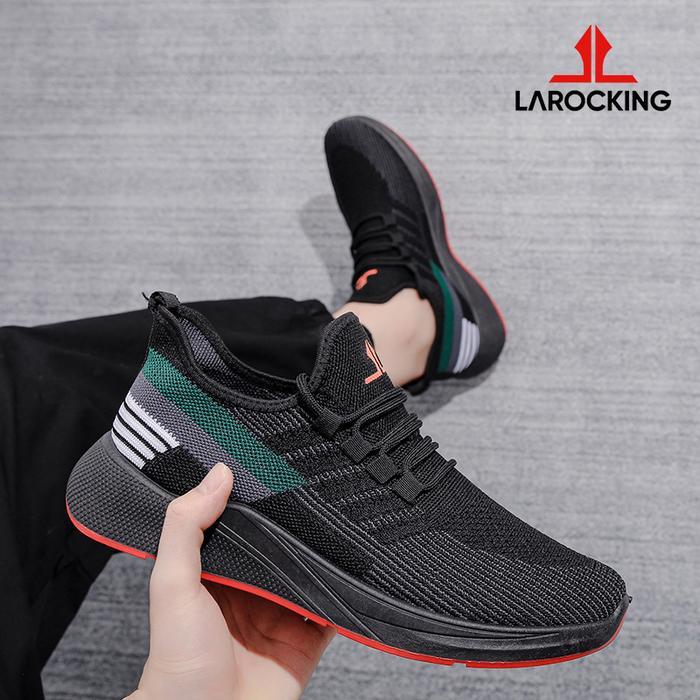Larocking - Vortex Hitam Sepatu Sneakers Running Gym Shoes Sports Outdoor