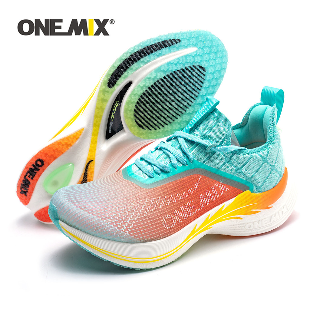 Onemix Men Running Shoes For Men Breathalbe Athletic Sport Jogging Shoes Ultralight Training Carbon