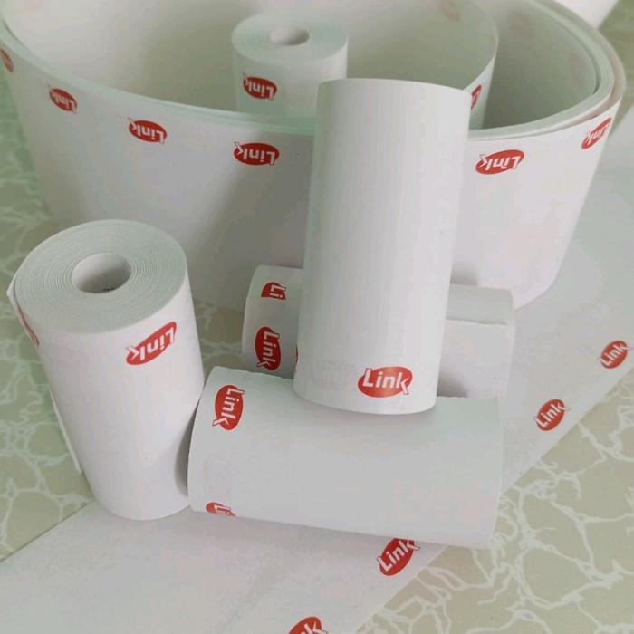 10 Pcs Kertas Struk Thermal Paper Roll Logo Link 57X30Mm Coreleles Printer Edc Bluetooth