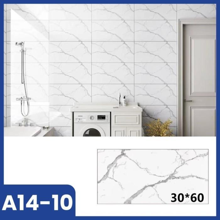 Wallpaper Dinding 3D Wallfoam Premium Anti Minyak Motif Marmer Vinyl Pasti Diskon