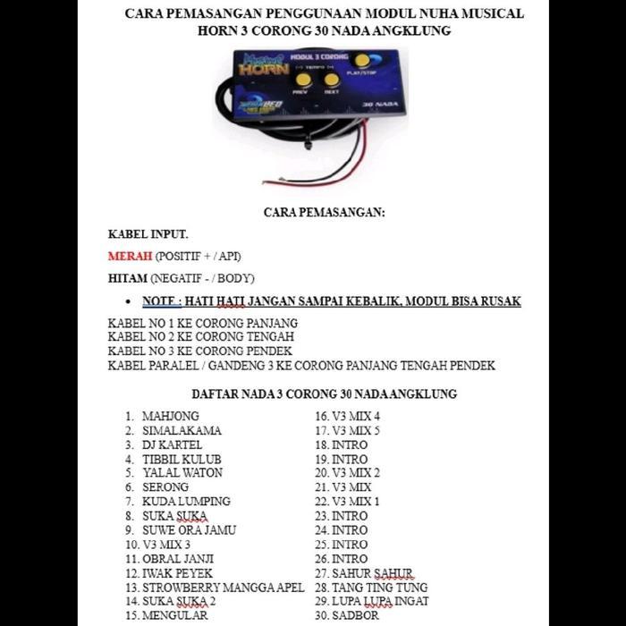 Klakson Basuri 3 corong 30 nada