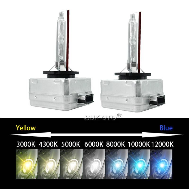 2PCS SUKIOTO GENUINE JAPAN 12V 55W D1S Xenon HID Lamp 3000K 4300K 6000K 8000K 10000K D1S HID Bulbs
