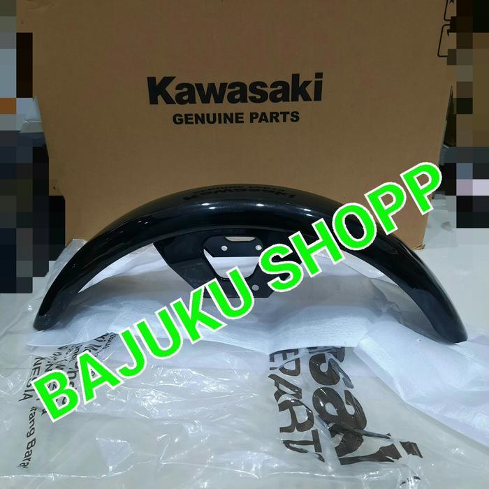 Spakbor Depan Kawasaki W175 W175 Se Hitam Glossy Original Kawasaki