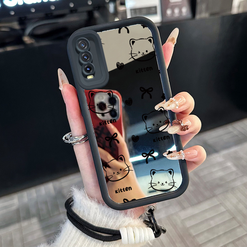 Casing Hp untuk VIVO Y20 Y20s Y20i Y20t Y20G Y12s Y12a Y11s Y30G Y33t Y33s Case Casing Kucing pola S