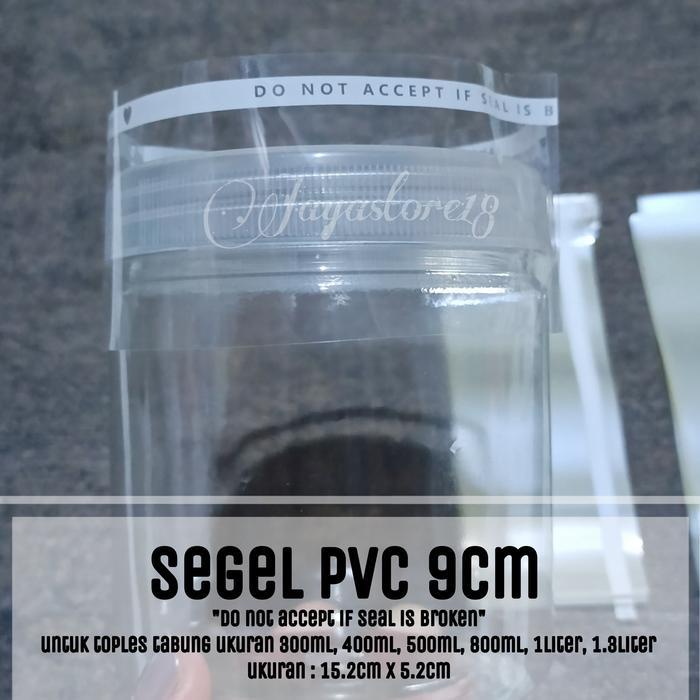 "New" SEGEL PLASTIK PVC 9cm SEGEL BOTOL TOPLES TABUNG 600ML N 1LITER