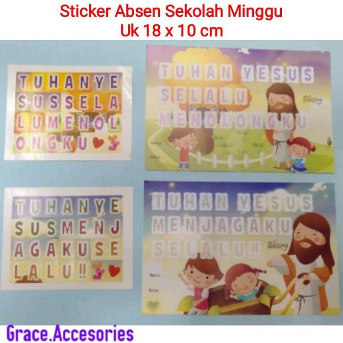 Stiker absen sekolah minggu