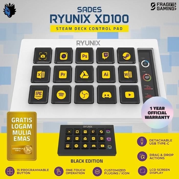 Sades Ryunix XD100 Stream Deck ControlPad SadesXD100 Streamdeck Elgato