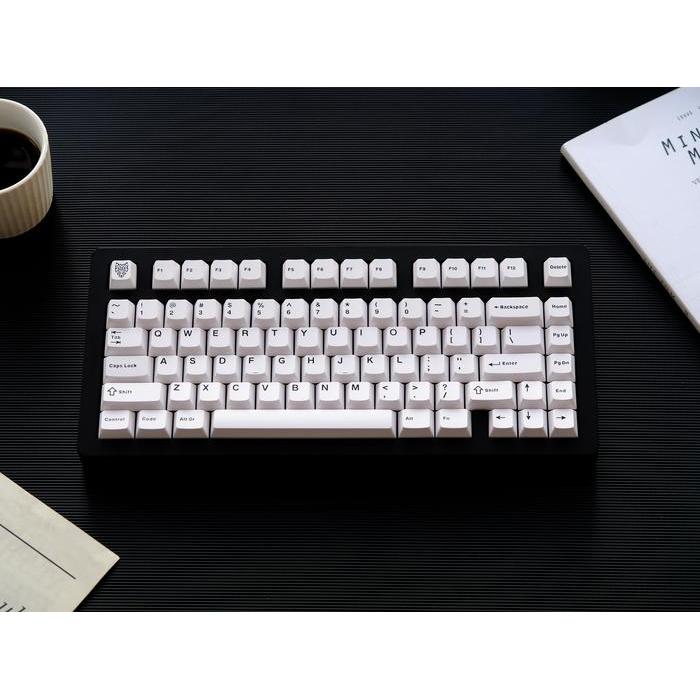 GMK WoB BoW Lite ABS Doubleshot Cherry Profile Keycaps Set White on Black