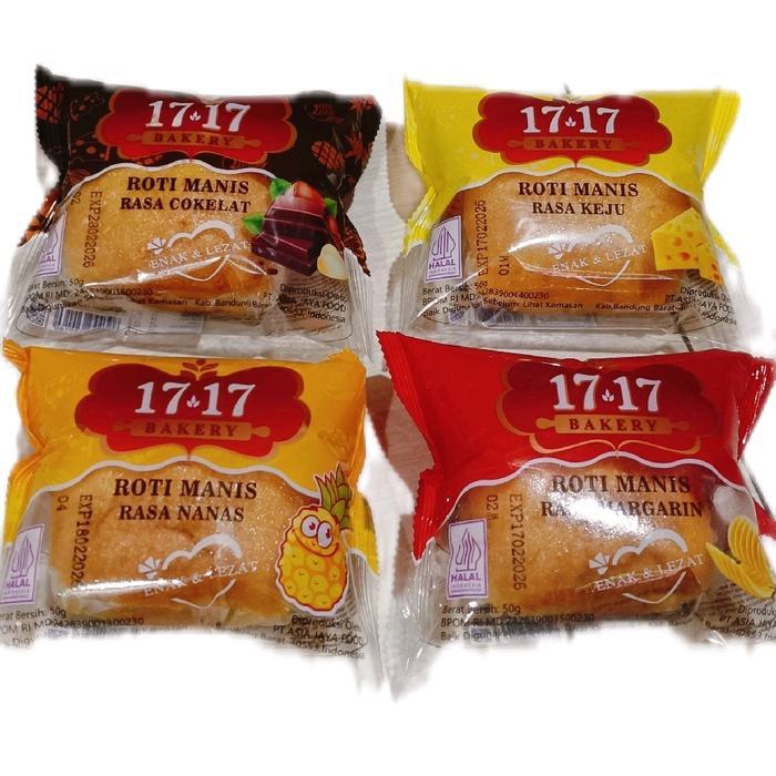 Roti manis 17.17 bakery varian rasa(50g)