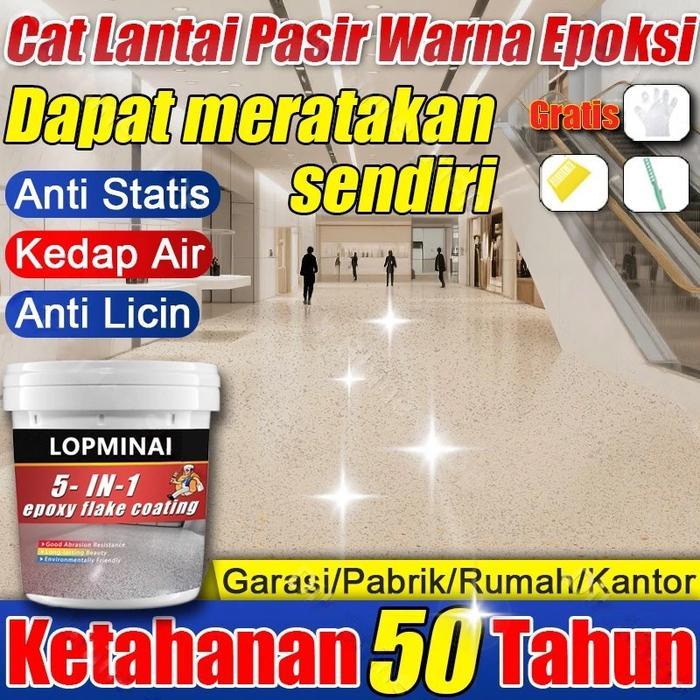CODCat epoxy lantai motif marmer Pasir epoxy lantai Tahan air gores Anti selip Untuk dalam ruangan