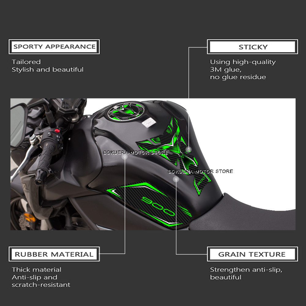 For Z900 Z 900 Motorcycle Fuel Tank Sticker Protection Sticker Decal Knee Pad Sticker
