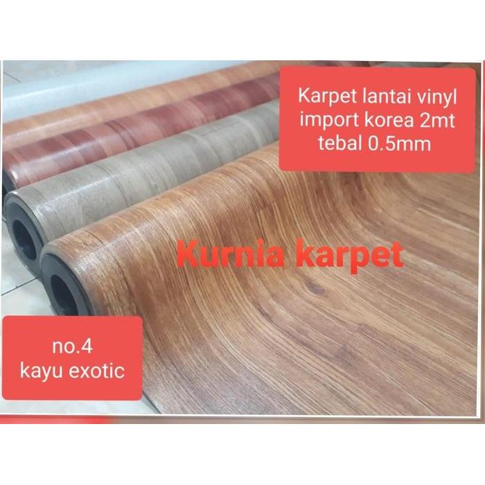 Karpet Lantai Vinyl Plastik Korea Lebar 200Cm (2Meter) Tebal 0.5Mm Harga Per 1 Meter Terlaris