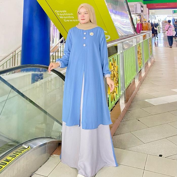 Naura Dress Gamis Polos Premium