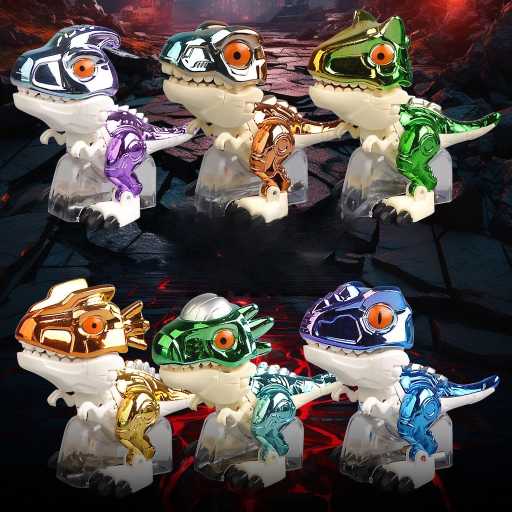 New Jurassic Dinosaurs Alloy Robot Transformation Toy Velociraptor Triceratops Model Assemble