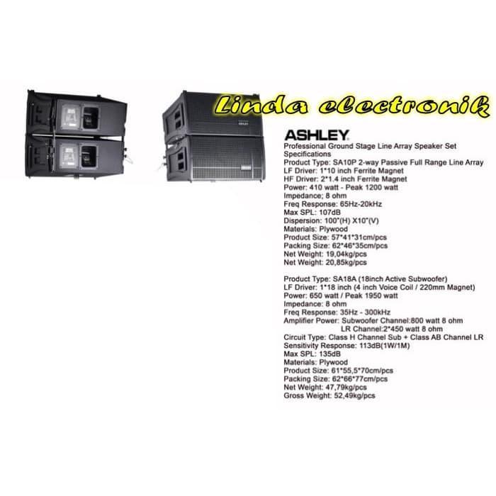 Speaker pasif LINE ARRAY ASHLEY SA10P pasif 10inch hrga 1pcs