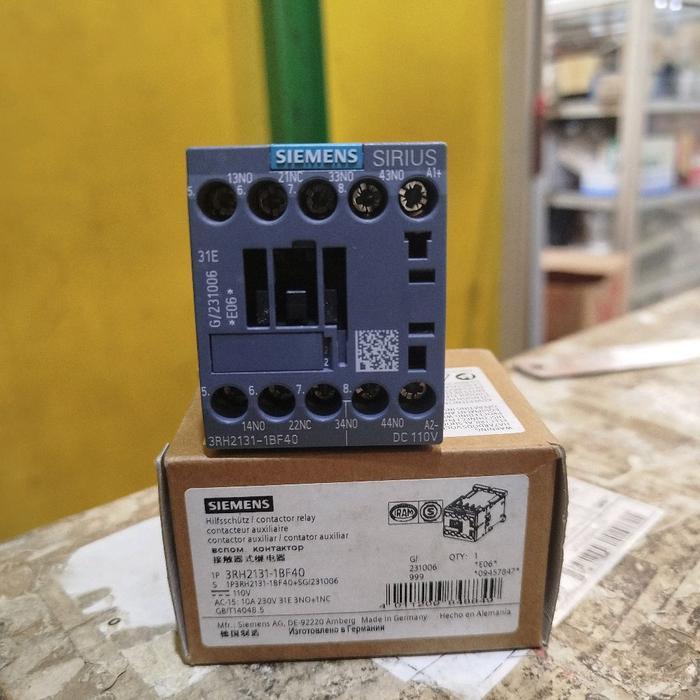 Kontaktor Relay Siemens 3Rh2131-1Bf40 Dc 110V 110Vdc 3No-1Nc