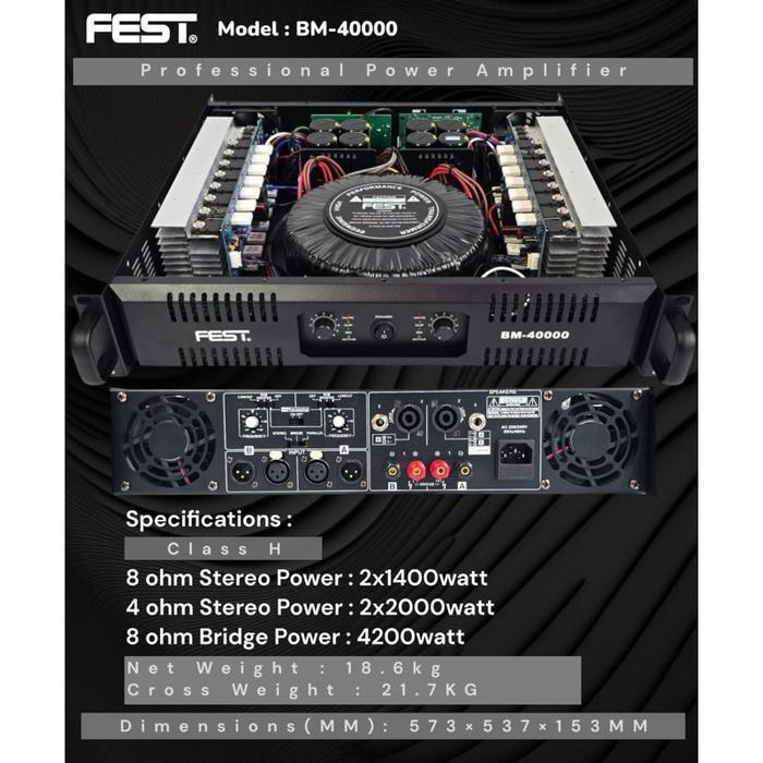 Power amplifier fest bm40000 bm 40000 original
