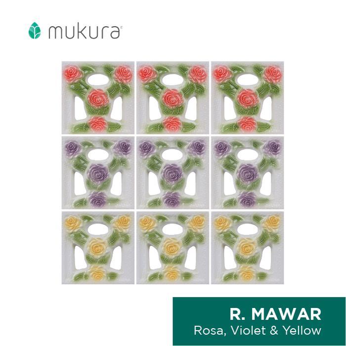 Roster Keramik Mukura Pagar Roster Bunga Mawar 20x20cm