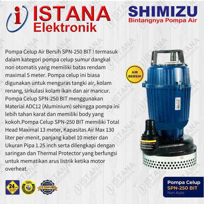 SHIMIZU POMPA AIR CELUP NON OTOMATIS SPN-250 BIT