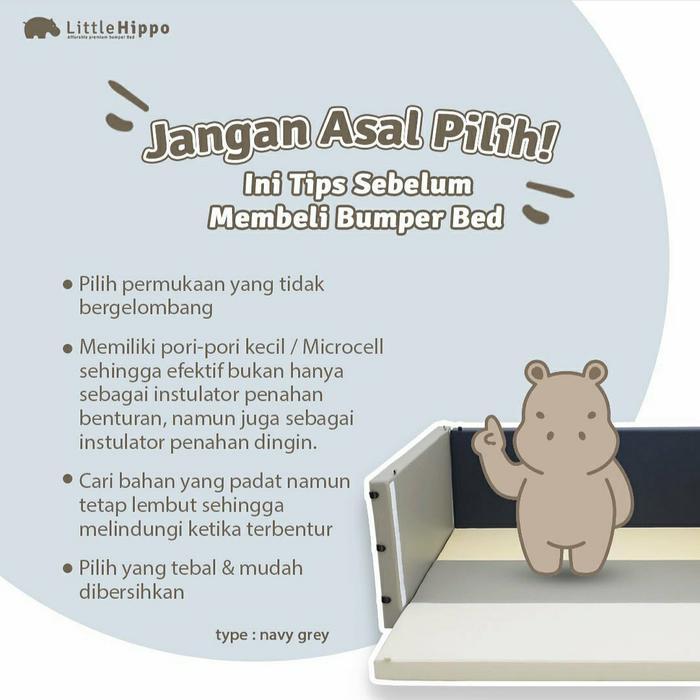 Little Hippo Bumper Bed Bumpermat Playmat Fence Matras Box Bayi (Sister Brand Lumba)