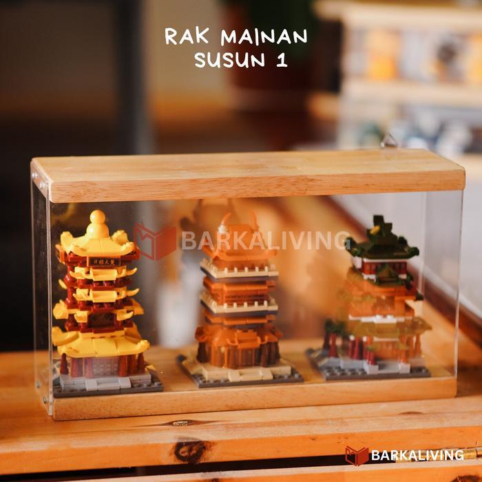 Rak Mainan Diecast / Action Figure Hotwheels Display Kayu Akrilik Acrylic gantungan hotwheels