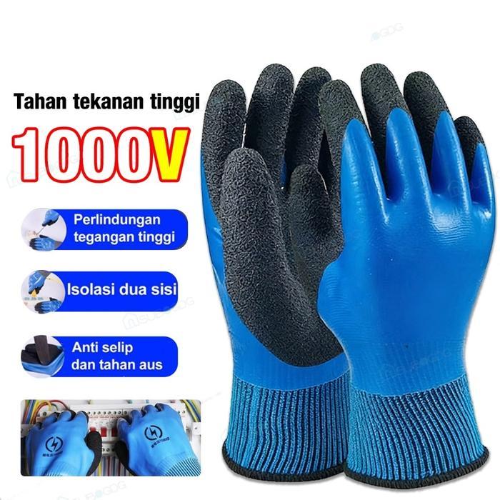 Sarung tangan isolasi 12KV Sarung Tangan Karet Insulasi Gloves Sarung tangan tukang listrik Sarung