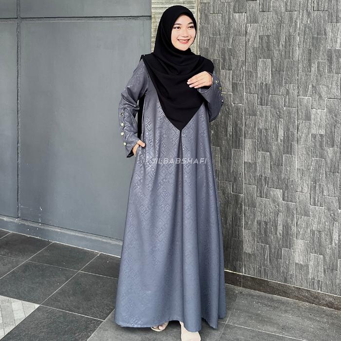 Abaya Kancing Mecca Etnik Abaya Emboss Basic Star Forzaleta Abaya Hitam Mewah Elegan Abaya Turkey
