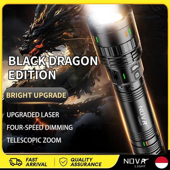 Nova Light [COD] Senter LED Super Terang 100000 Lumens Senter Zoom Type C Rechargeable Lampu Senter,