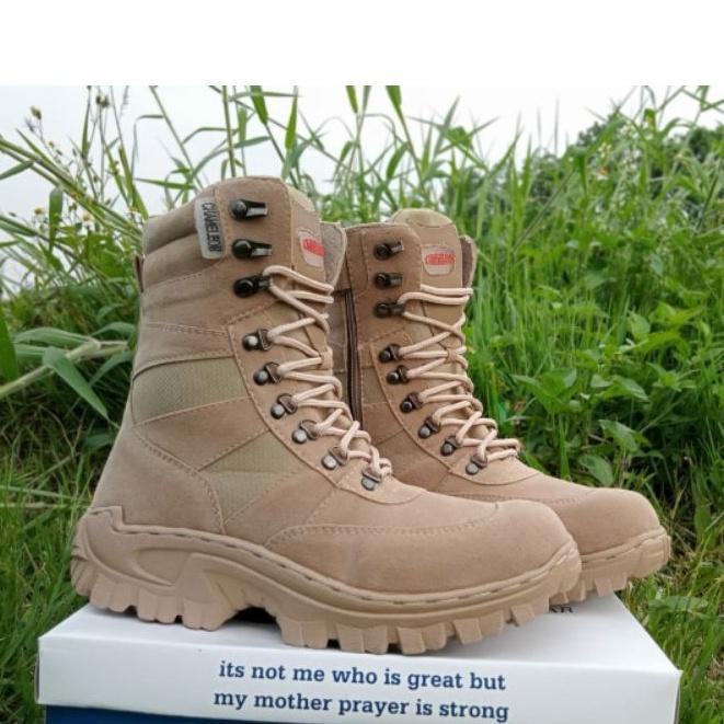 Sepatu Safety Boots Pdl Tactical 511 Cream Pol Pp Kerjalapangan Anti Selif Terbaru 