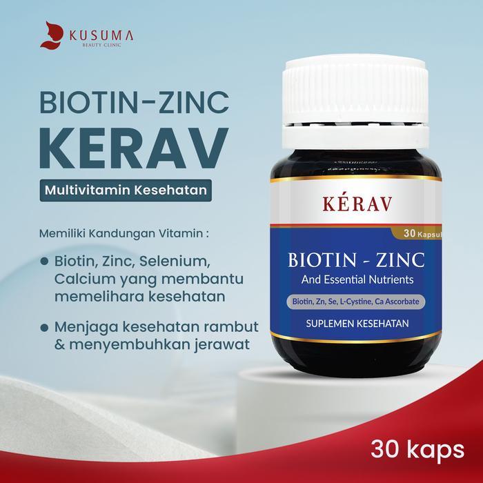 Kusuma Beauty - Kerav Biotin Zinc - Suplemen Vitamin Rambut & Kecantikan