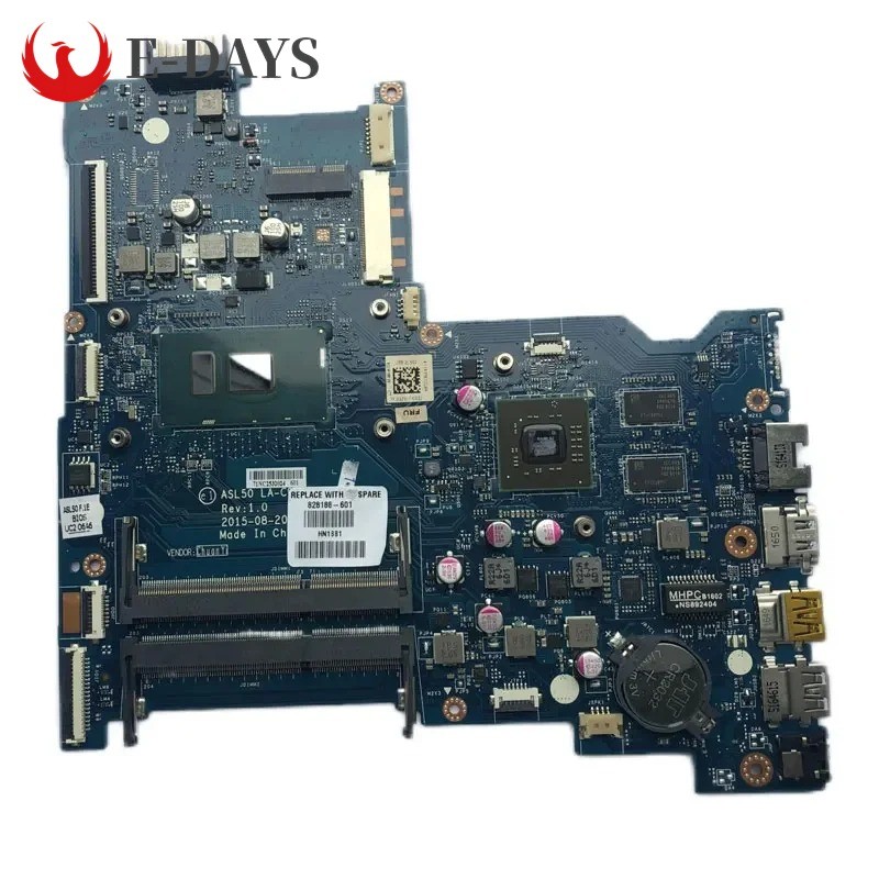 For HP 15-AC 250 G4 Laptop Motherboard LA-C921P Mainboard with I5-6200U I7-6500U CPU R5 M330 2GB GPU