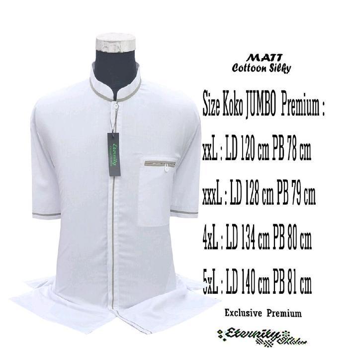 Baju Koko Jumbo Dewasa Lengan Pendek Eternity Muslim