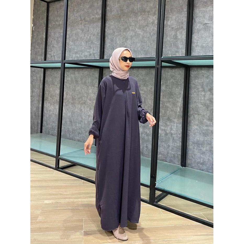 Tansstore - Amanda Long Daily Kerut Muslim Crinkle Airflow Gamis Terbaru Nyaman Dress Basic Simple