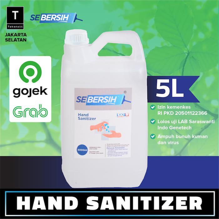 Hand Sanitizer Sebersih 5 Liter Antiseptika - Gojek / Grab