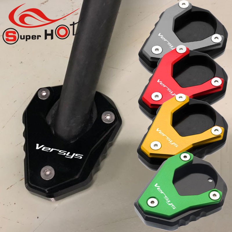 For Kawasaki Versys650 VERSYS 650  Accessories Side Stand Enlarge Plate Kickstand Extension 2010-202
