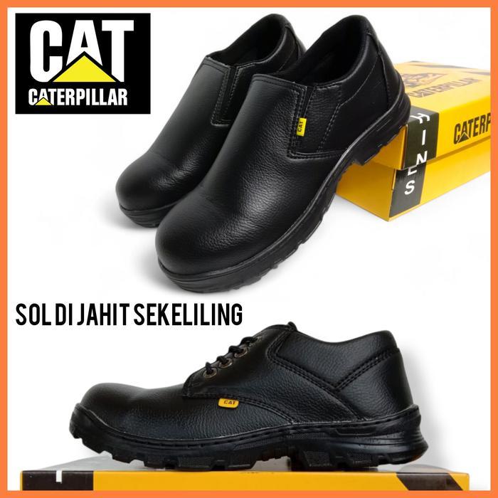 Aerostreet - Sepatu Safety Ujung Besi Sol Di Jahit Sekeliling Anti Slip / Safety Shoes Kerja Pabrik